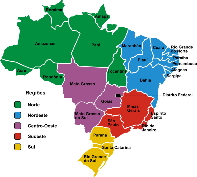 Regiões dos estados Brasileiros
