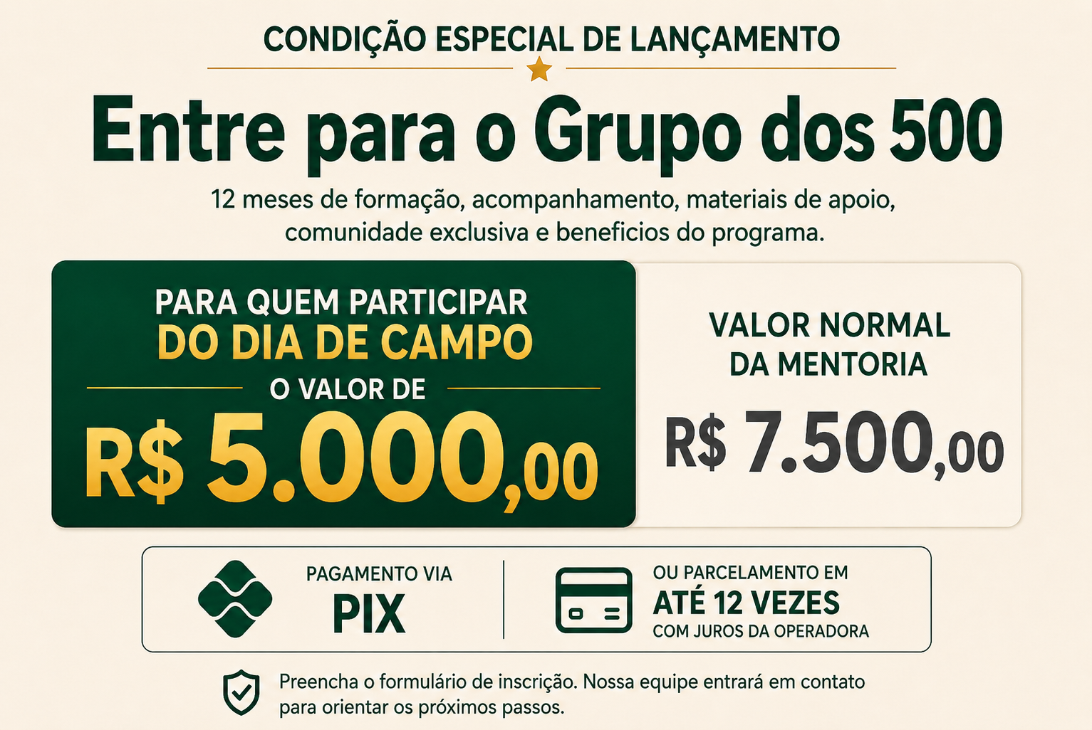 Valor do do curso